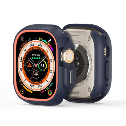 For Apple Watch Ultra 2 49mm / Ultra 49mm DUX DUCIS Bamo Series Hollow PC + TPU Watch Protective Case(Midnight Blue+Orange) - Watch Cases by DUX DUCIS | Online Shopping UK | buy2fix