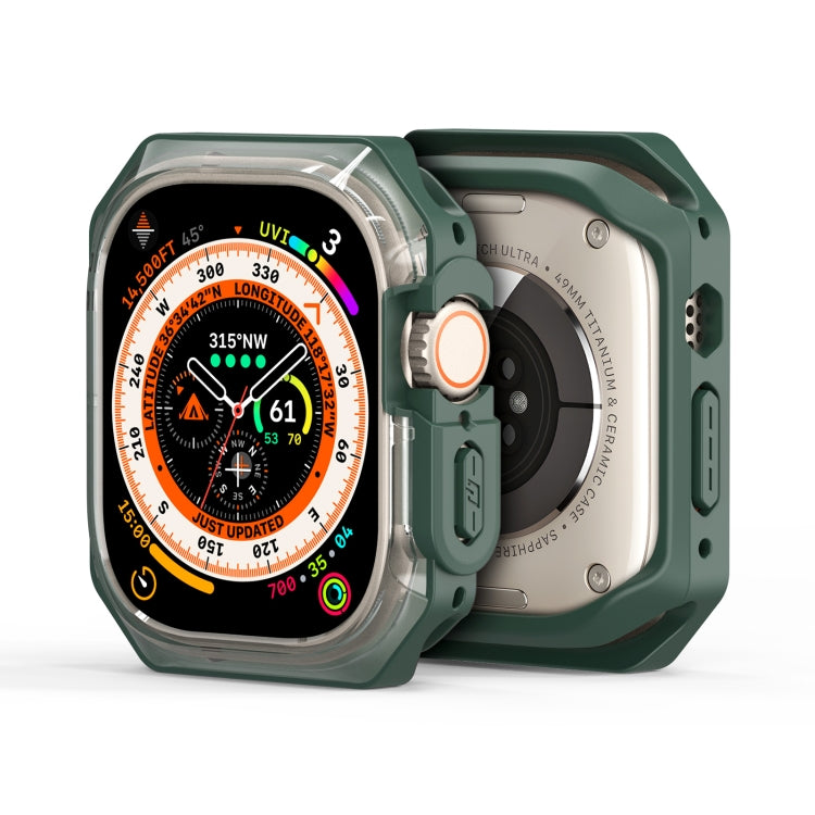 For Apple Watch Ultra 2 49mm / Ultra 49mm DUX DUCIS Tamo Series Hollow PC + TPU Watch Protective Case(Transparent Green) - Watch Cases by DUX DUCIS | Online Shopping UK | buy2fix