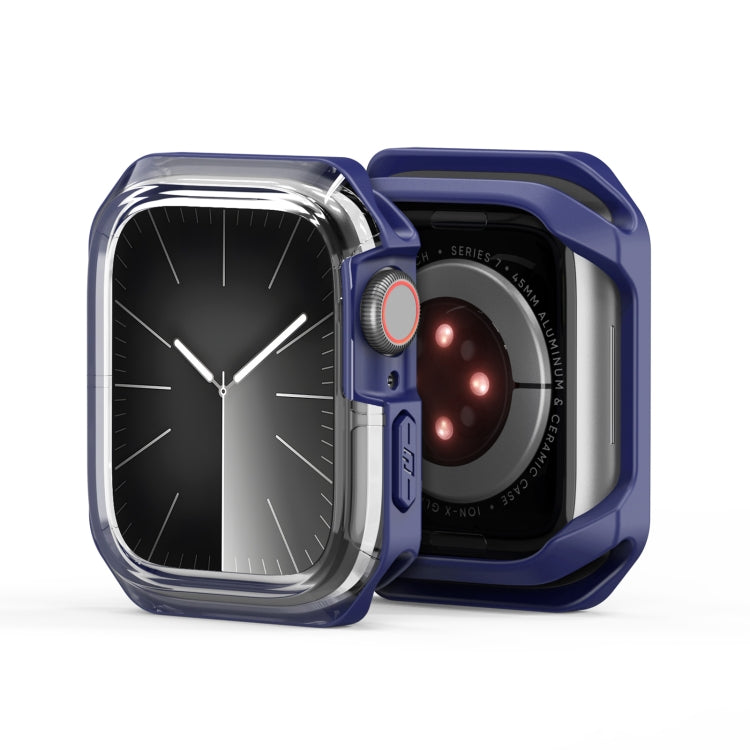 For Apple Watch 4 / 5 / 6 / SE 44mm DUX DUCIS Tamo Series Hollow PC + TPU Watch Protective Case(Transparent Blue) - Watch Cases by DUX DUCIS | Online Shopping UK | buy2fix