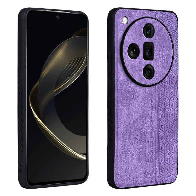 For OPPO Find X7 Ultra AZNS 3D Embossed Skin Feel Phone Case(Purple) - OPPO Cases by AZNS | Online Shopping UK | buy2fix