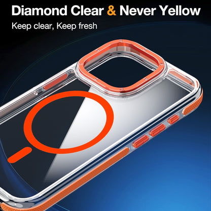 For iPhone 16 Pro Dual-Color Clear Acrylic Hybrid TPU MagSafe Phone Case(Yellow) - iPhone 16 Pro Cases by buy2fix | Online Shopping UK | buy2fix