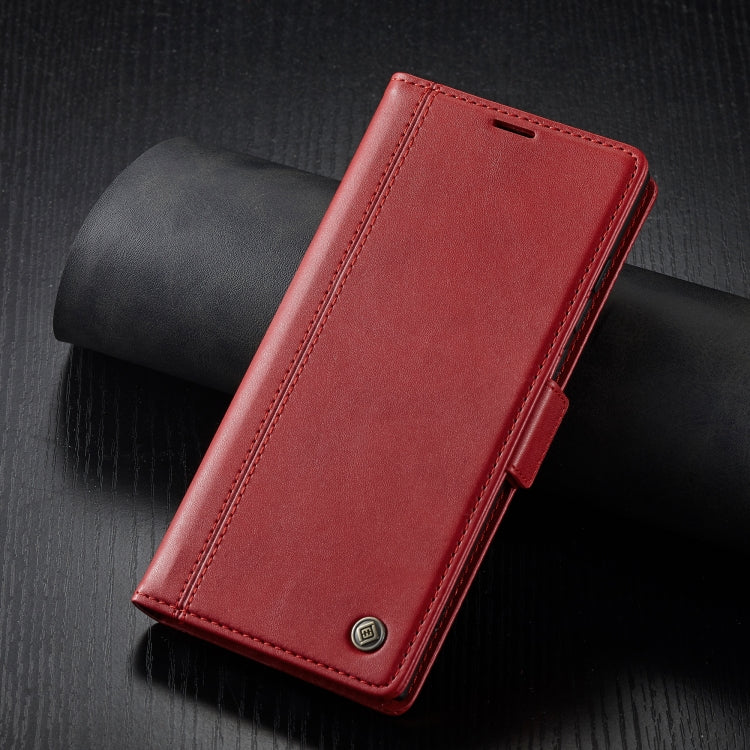 For Samsung Galaxy S24 Ultra LC.IMEEKE Skin-friendly Card Slots Leather Phone Case(Red) - Galaxy S24 Ultra 5G Cases by LC.IMEEKE | Online Shopping UK | buy2fix