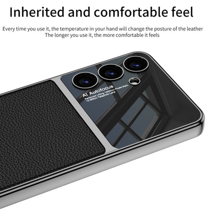 For Samsung Galaxy S24+ 5G GKK Plating TPU + Leather Full Coverage Phone Case(Carbon Fibre) - Galaxy Phone Cases by GKK | Online Shopping UK | buy2fix