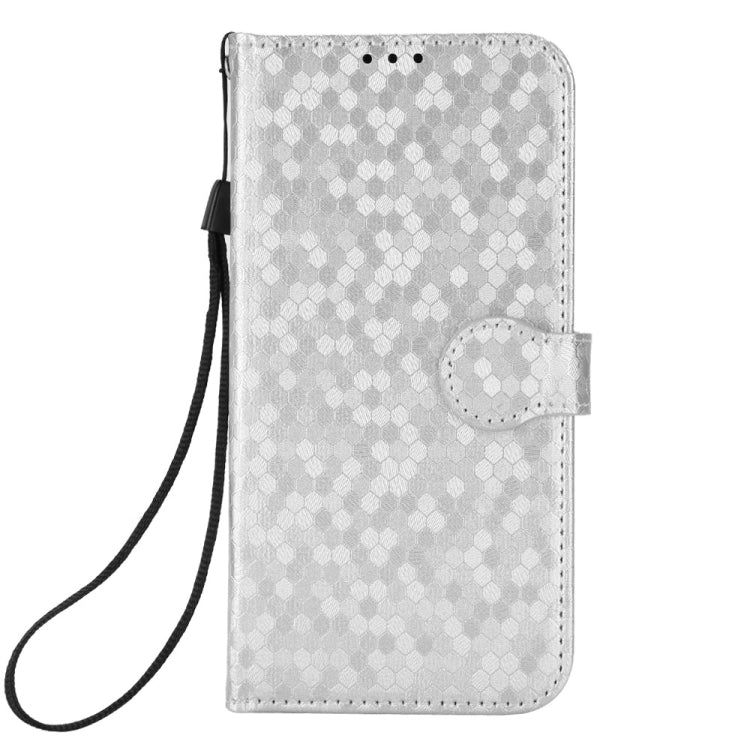 For Motorola Edge 5G 2024 Honeycomb Dot Texture Leather Phone Case(Silver) - Motorola Cases by buy2fix | Online Shopping UK | buy2fix