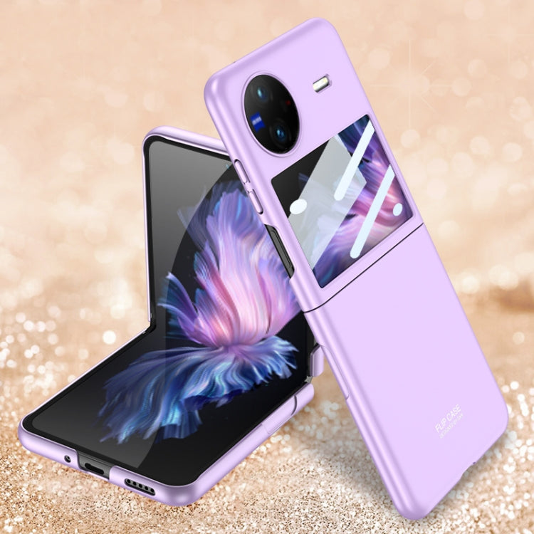 For vivo X Flip GKK Integrated Ultra-thin Full Coverage Flip Phone Case(Purple) - vivo Cases by GKK | Online Shopping UK | buy2fix