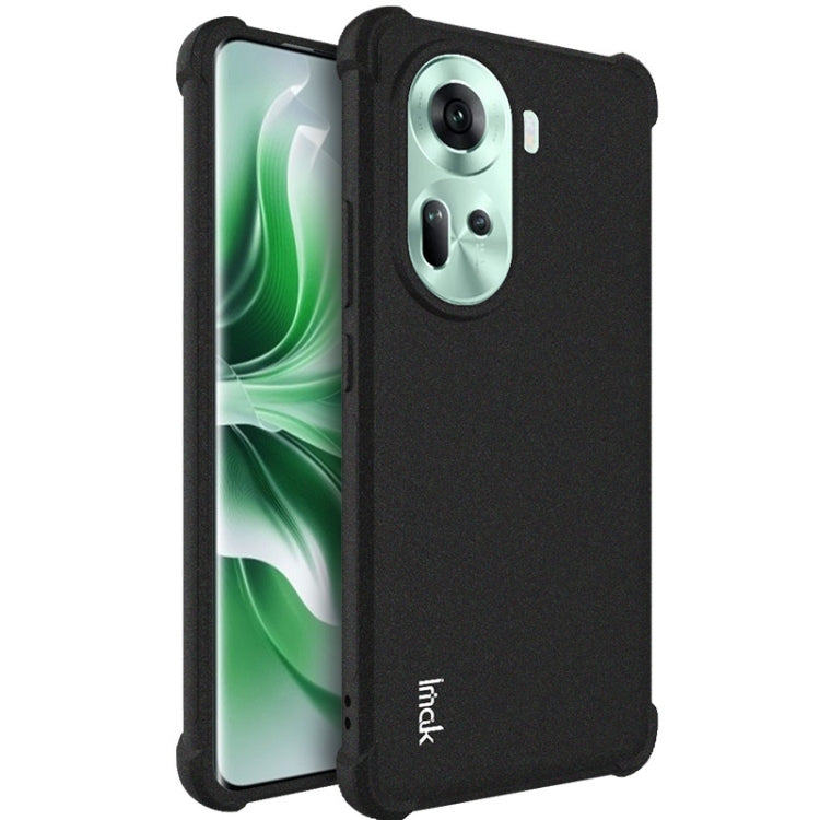 For OPPO Reno11 5G Global imak Shockproof Airbag TPU Phone Case(Matte Black) - OPPO Cases by imak | Online Shopping UK | buy2fix