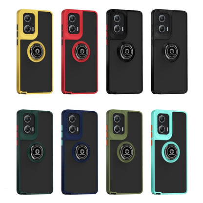 For Motorola Moto G Stylus 5G 2024 Q Shadow 1 Series TPU + PC Phone Case with Ring(Yellow) - Motorola Cases by buy2fix | Online Shopping UK | buy2fix