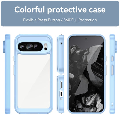 For Google Pixel 9 Pro XL Colorful Series Acrylic Hybrid TPU Phone Case(Blue) - Google Cases by buy2fix | Online Shopping UK | buy2fix