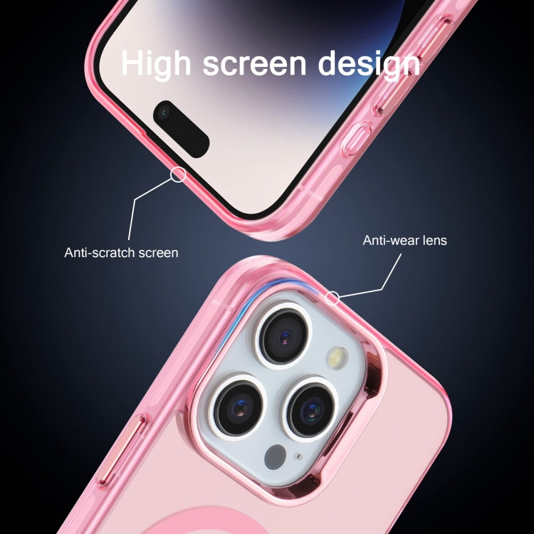 For iPhone 13 Pro Max Electroplated IMD Magsafe PC Hybrid TPU Phone Case(Pink) - iPhone 13 Pro Max Cases by buy2fix | Online Shopping UK | buy2fix