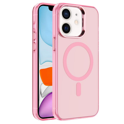 For iPhone 11 Electroplated IMD Magsafe PC Hybrid TPU Phone Case(Pink) - iPhone 11 Cases by buy2fix | Online Shopping UK | buy2fix