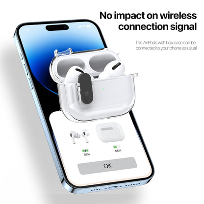 For AirPods Pro DUX DUCIS PECL Series Split Transparent Earphone Case with Hook(Blue) - For AirPods Pro by DUX DUCIS | Online Shopping UK | buy2fix