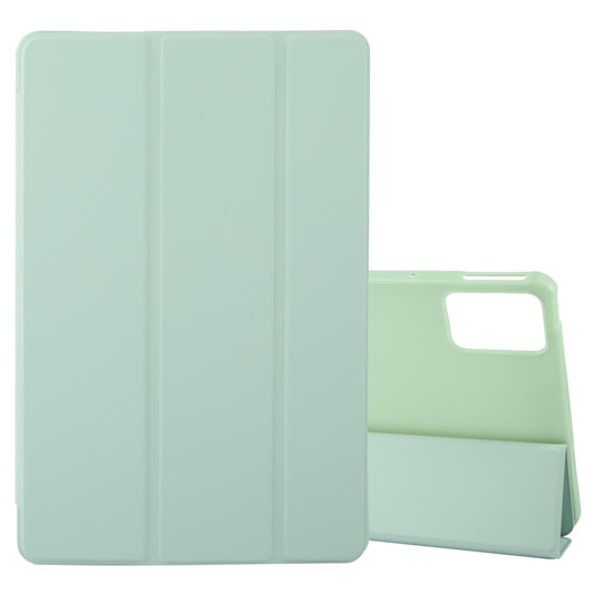 For Lenovo Tab M11/ Xiaoxin Pad 11 2024 Tri-fold Silicone Leather Tablet Case(Green) - Lenovo by buy2fix | Online Shopping UK | buy2fix