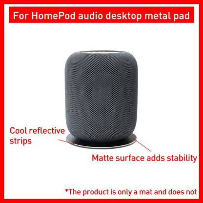 For HomePod/HomePod 2 Mini Smart Bluetooth Speaker Desktop Metal Pad(Black) - Other Accessories by buy2fix | Online Shopping UK | buy2fix