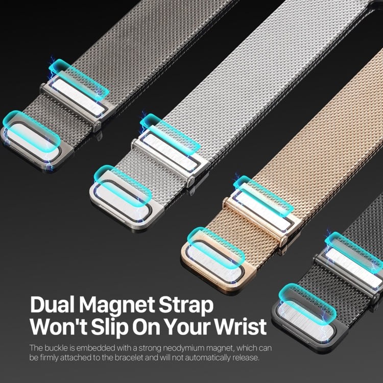 For Apple Watch Series 9 45mm DUX DUCIS Milanese Pro Series Stainless Steel Watch Band(Gold) - Watch Bands by DUX DUCIS | Online Shopping UK | buy2fix