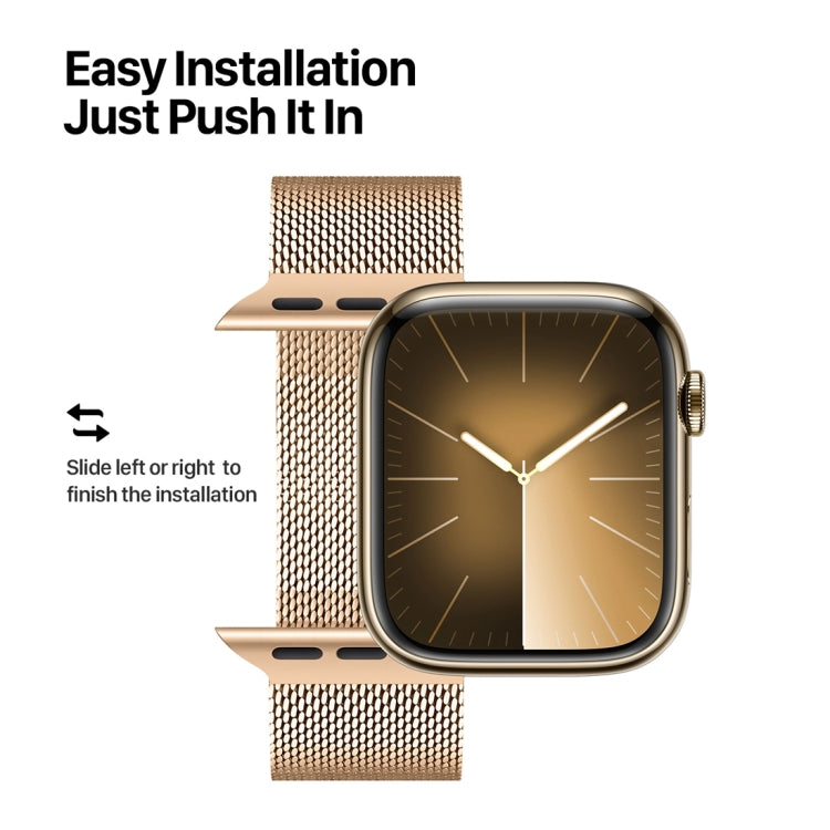 For Apple Watch Ultra 49mm DUX DUCIS Milanese Pro Series Stainless Steel Watch Band(Gold) - Watch Bands by DUX DUCIS | Online Shopping UK | buy2fix