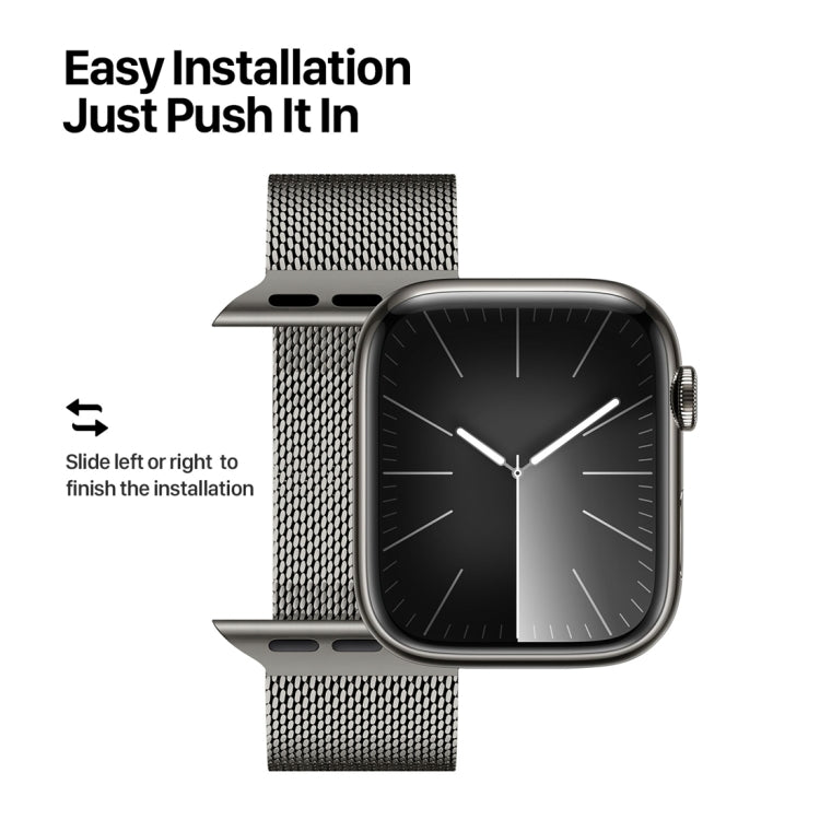 For Apple Watch SE 2022 44mm DUX DUCIS Milanese Pro Series Stainless Steel Watch Band(Graphite) - Watch Bands by DUX DUCIS | Online Shopping UK | buy2fix