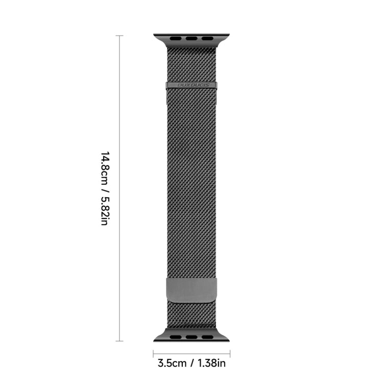 For Apple Watch SE 40mm DUX DUCIS Milanese Pro Series Stainless Steel Watch Band(Black) - Watch Bands by DUX DUCIS | Online Shopping UK | buy2fix