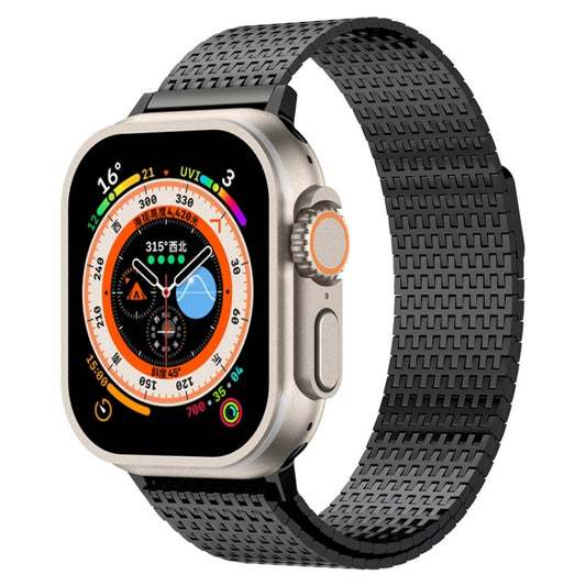 For Apple Watch SE 40mm Milanese Loop Magnetic Clasp Stainless Steel Watch Band(Black) - Watch Bands by buy2fix | Online Shopping UK | buy2fix