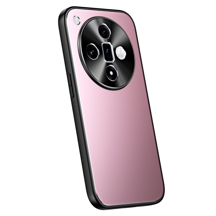 For OPPO Find X7 R-JUST RJ-61 Electroplating Frosted TPU + PC Phone Case(Pink) - OPPO Cases by R-JUST | Online Shopping UK | buy2fix