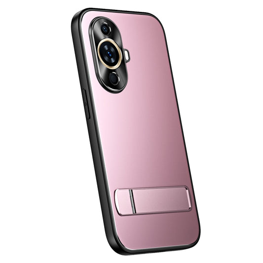 For Huawei nova 11 Pro R-JUST RJ-61 Electroplating Frosted TPU + PC Phone Case with Holder(Pink) - Huawei Cases by R-JUST | Online Shopping UK | buy2fix