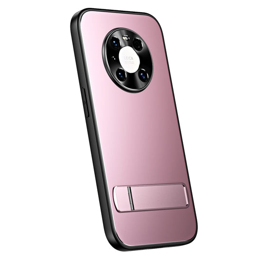 For Huawei Mate 40 R-JUST RJ-61 Electroplating Frosted TPU + PC Phone Case with Holder(Pink) - Huawei Cases by R-JUST | Online Shopping UK | buy2fix