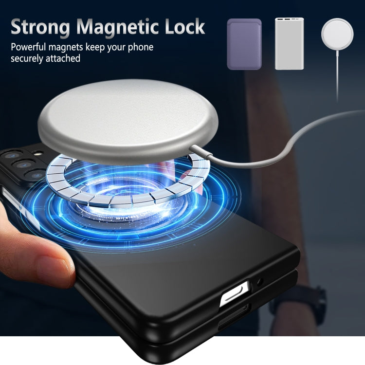 For Samsung Galaxy Z Fold4 5G 360 Degree Rotating Holder MagSafe PC Full Coverage Shockproof Phone Case(Black) - Galaxy Z Fold4 5G Cases by buy2fix | Online Shopping UK | buy2fix