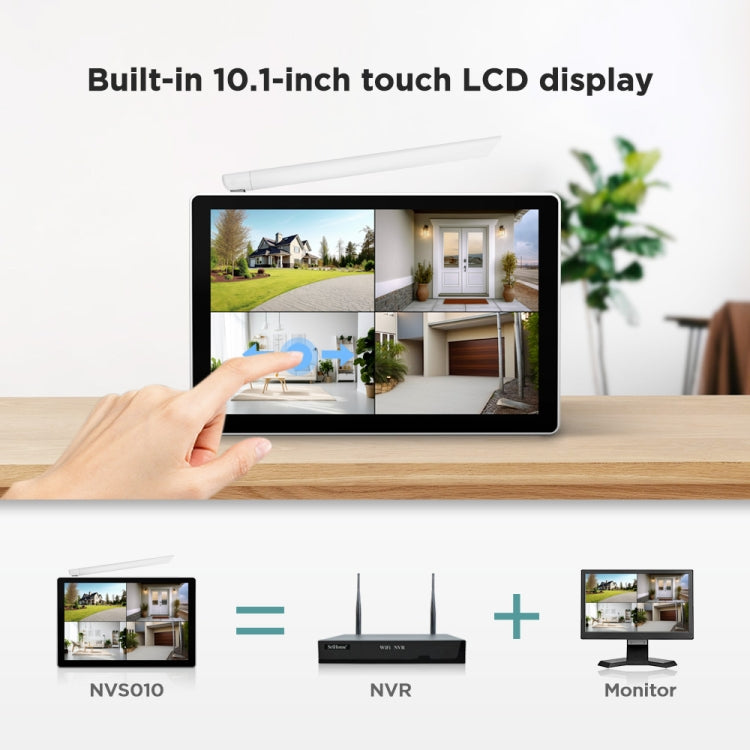 SriHome NVS010-IPC056 Ultra HD 4 Channel WiFi Network Video Recorder Set(EU Plug) - Digital Video Recorder by SriHome | Online Shopping UK | buy2fix