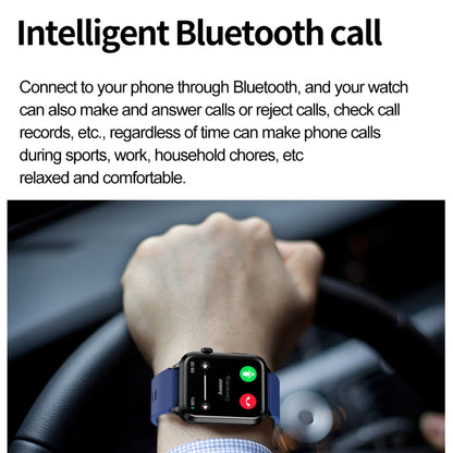 ET580 2.04 inch AMOLED Screen Sports Smart Watch Support Bluethooth Call /  ECG Function(Black Leather Band) - Smart Watches by buy2fix | Online Shopping UK | buy2fix