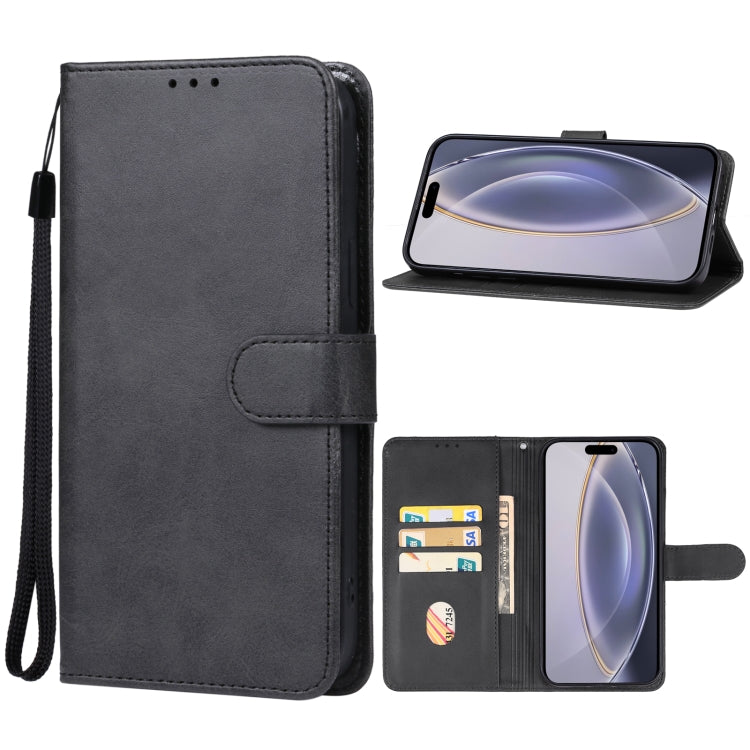 For iPhone 16 Pro Leather Phone Case(Black) - iPhone 16 Pro Cases by buy2fix | Online Shopping UK | buy2fix