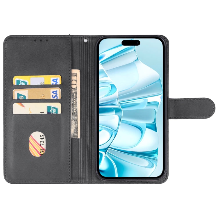 For iPhone 16 Plus Leather Phone Case(Black) - iPhone 16 Plus Cases by buy2fix | Online Shopping UK | buy2fix