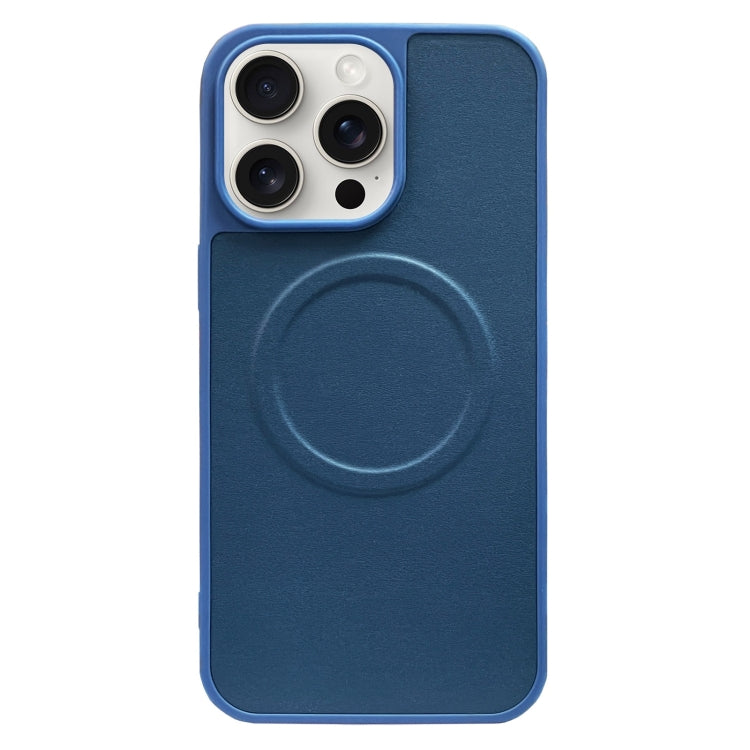 For iPhone 15 Pro Max 2 in 1 MagSafe Magnetic Silicone Leather Phone Case(Blue) - iPhone 15 Pro Max Cases by buy2fix | Online Shopping UK | buy2fix
