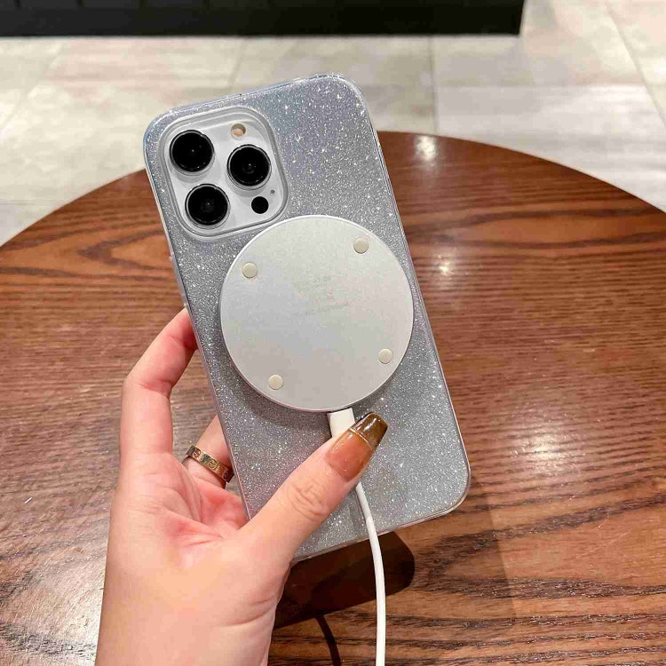 For iPhone 11 Pro Glitter MagSafe Magnetic TPU Phone Case(Silver) - iPhone 11 Pro Cases by buy2fix | Online Shopping UK | buy2fix