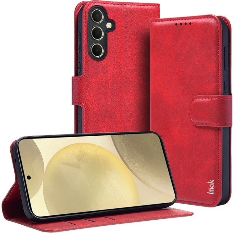 For Samsung Galaxy A55 5G IMAK Count Series Flip Leather Phone Case(Red) - Galaxy Phone Cases by imak | Online Shopping UK | buy2fix
