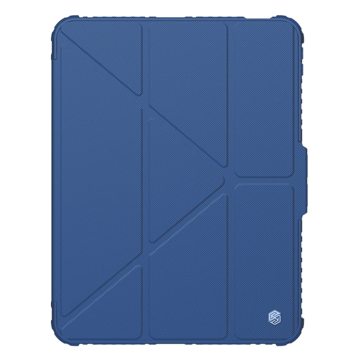 For iPad Pro 11 2024 NILLKIN Bumper Pro Multi-angle Folding Style Tablet Leather Case(Blue) - iPad Pro 11 2024 Cases by NILLKIN | Online Shopping UK | buy2fix