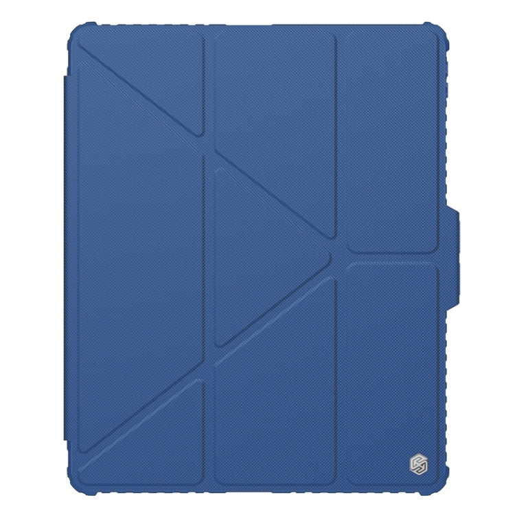 For iPad Air 13 2024 / 2025 NILLKIN Bumper Pro Multi-angle Folding Style Tablet Leather Case(Blue) - iPad Air 13 2025 / 2024 Cases by NILLKIN | Online Shopping UK | buy2fix