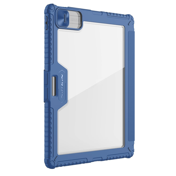 For iPad Air 13 2024 / 2025 NILLKIN Bumper Pro Multi-angle Folding Style Tablet Leather Case(Blue) - iPad Air 13 2025 / 2024 Cases by NILLKIN | Online Shopping UK | buy2fix