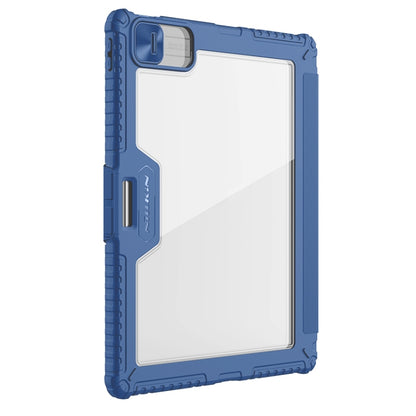 For iPad Air 13 2024 / 2025 NILLKIN Bumper Pro Multi-angle Folding Style Tablet Leather Case(Blue) - iPad Air 13 2025 / 2024 Cases by NILLKIN | Online Shopping UK | buy2fix