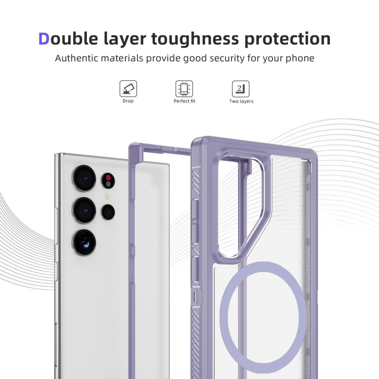 For Samsung Galaxy S24+ 5G Guard Magsafe Magnetic Frosted Phone Case(Light Purple) - Galaxy S24+ 5G Cases by buy2fix | Online Shopping UK | buy2fix