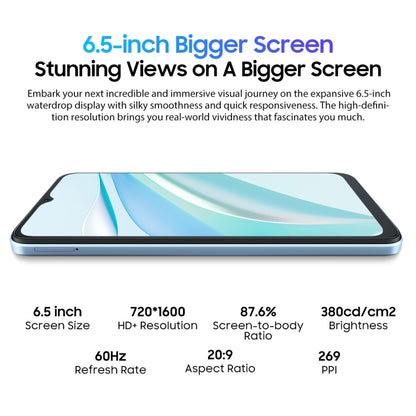 Blackview WAVE 6C, 2GB+32GB, 6.5 inch Android 13 Unisoc SC9863A Octa Core up to 1.6GHz, Network: 4G, OTG(Blue) - Blackview by Blackview | Online Shopping UK | buy2fix