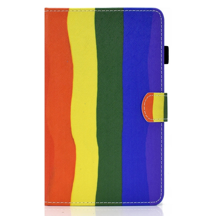 For Lenovo Tab M11 / Xiaoxin Pad 11 2024 Colored Drawing Sewing Pen Slot Leather Tablet Case(Rainbow) - Lenovo by buy2fix | Online Shopping UK | buy2fix