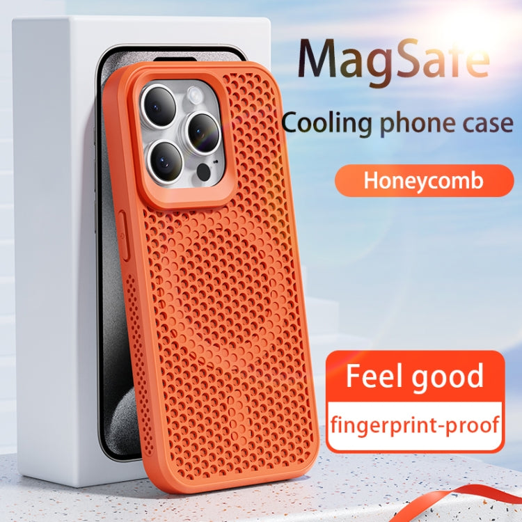 For iPhone 15 Pro Max MagSafe Magnetic Heat Dissipation Phone Case(Orange) - iPhone 15 Pro Max Cases by buy2fix | Online Shopping UK | buy2fix