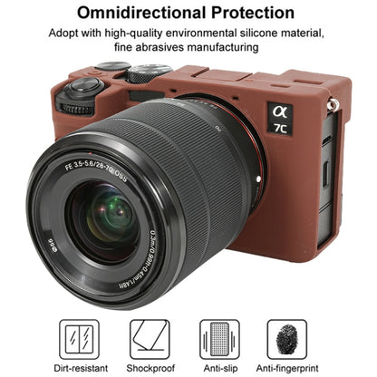 For Sony ILCE-7CM2 / A7C II / A7CR Glossy Soft Silicone Protective Case(Coffee) - Protective Case by buy2fix | Online Shopping UK | buy2fix