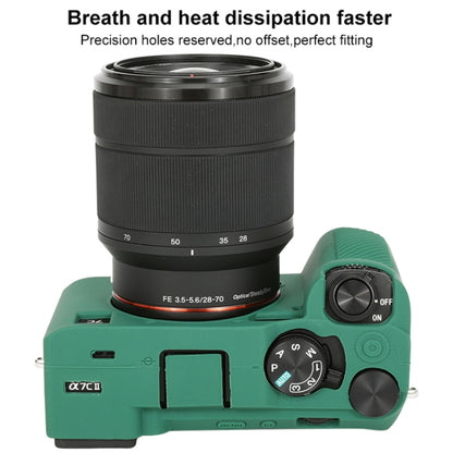 For Sony ILCE-7CM2 / A7C II / A7CR Glossy Soft Silicone Protective Case(Green) - Protective Case by buy2fix | Online Shopping UK | buy2fix