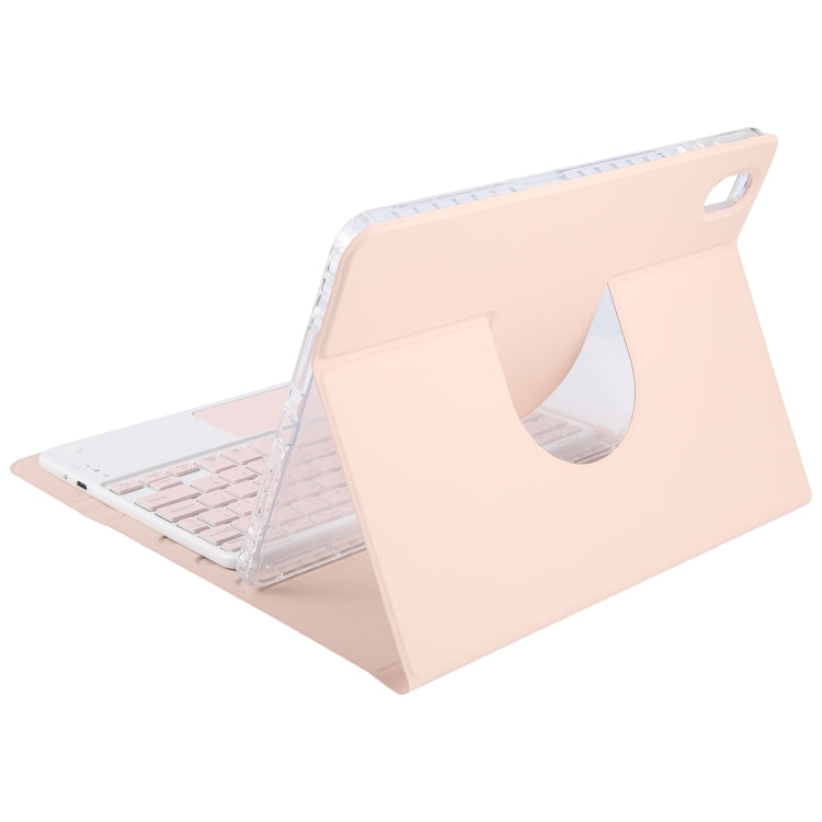 For Huawei MatePad Pro 11 2024 / 2022 Square Button Bluetooth Keyboard Rotatable Holder Leather Case with Touchpad(Rose Gold) - Huawei Keyboard by buy2fix | Online Shopping UK | buy2fix