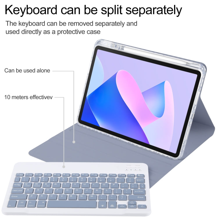 For Huawei MatePad 11 2023 / 2021 Square Button Backlight Bluetooth Keyboard Rotatable Holder Leather Case(Lavender Purple) - Huawei Keyboard by buy2fix | Online Shopping UK | buy2fix