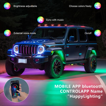 8 in 1 G6 RGB Colorful Car Chassis Light LED Music Atmosphere Light With 24-Button Remote Control - Atmosphere lights by buy2fix | Online Shopping UK | buy2fix