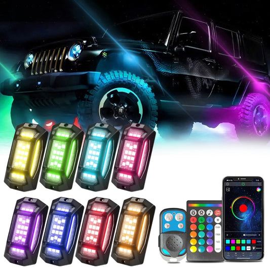 8 in 1 G6 RGB Colorful Car Chassis Light LED Music Atmosphere Light With Dual Control Remote Control - Atmosphere lights by buy2fix | Online Shopping UK | buy2fix