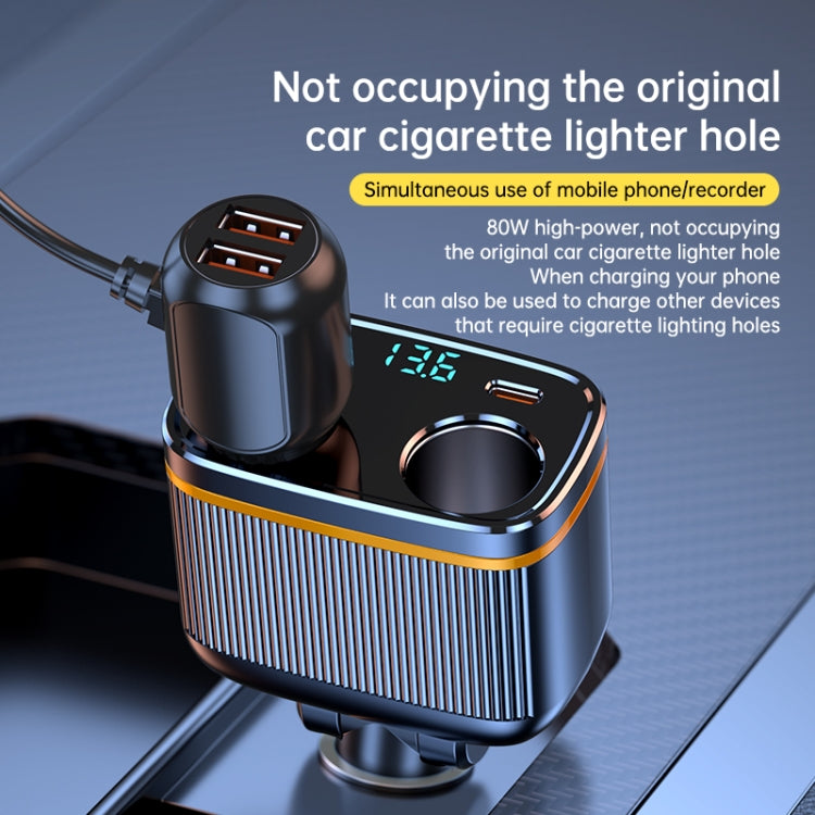 C27 6 in 1 PD45W Type-Cx2+USBx2 Car Cigarette Lighter Fast Charging Charger - Car Charger by buy2fix | Online Shopping UK | buy2fix