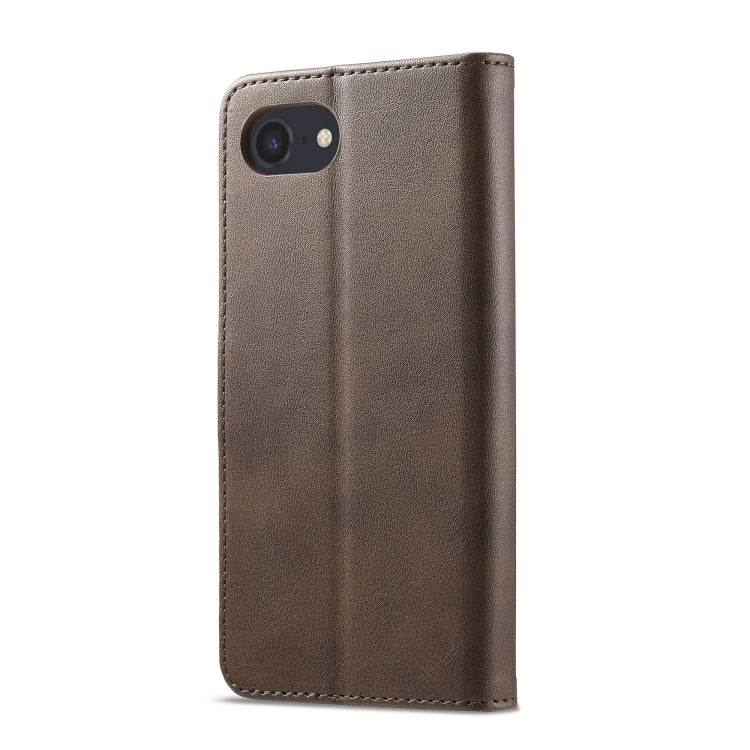 LC.IMEEKE Calf Texture Horizontal Flip Leather Case For iPhone 16e(Brown) - iPhone 16e Cases by LC.IMEEKE | Online Shopping UK | buy2fix