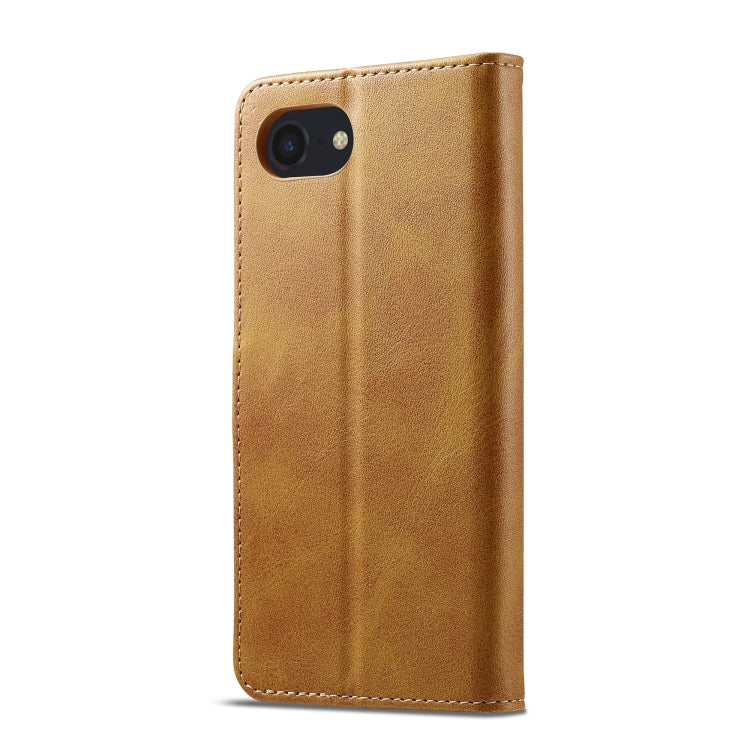 LC.IMEEKE Calf Texture Horizontal Flip Leather Case For iPhone 16e(Yellow) - iPhone 16e Cases by LC.IMEEKE | Online Shopping UK | buy2fix